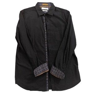 Denim & Flower Slim Fit Navy Blue Shirt